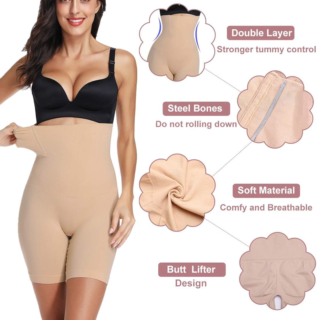 Joyshaper Shapewear Shorts for Women Tummy Control High Waisted Shaper Shorts Shaper Thigh Control Thigh Slimmer at  Women’s Clothing store