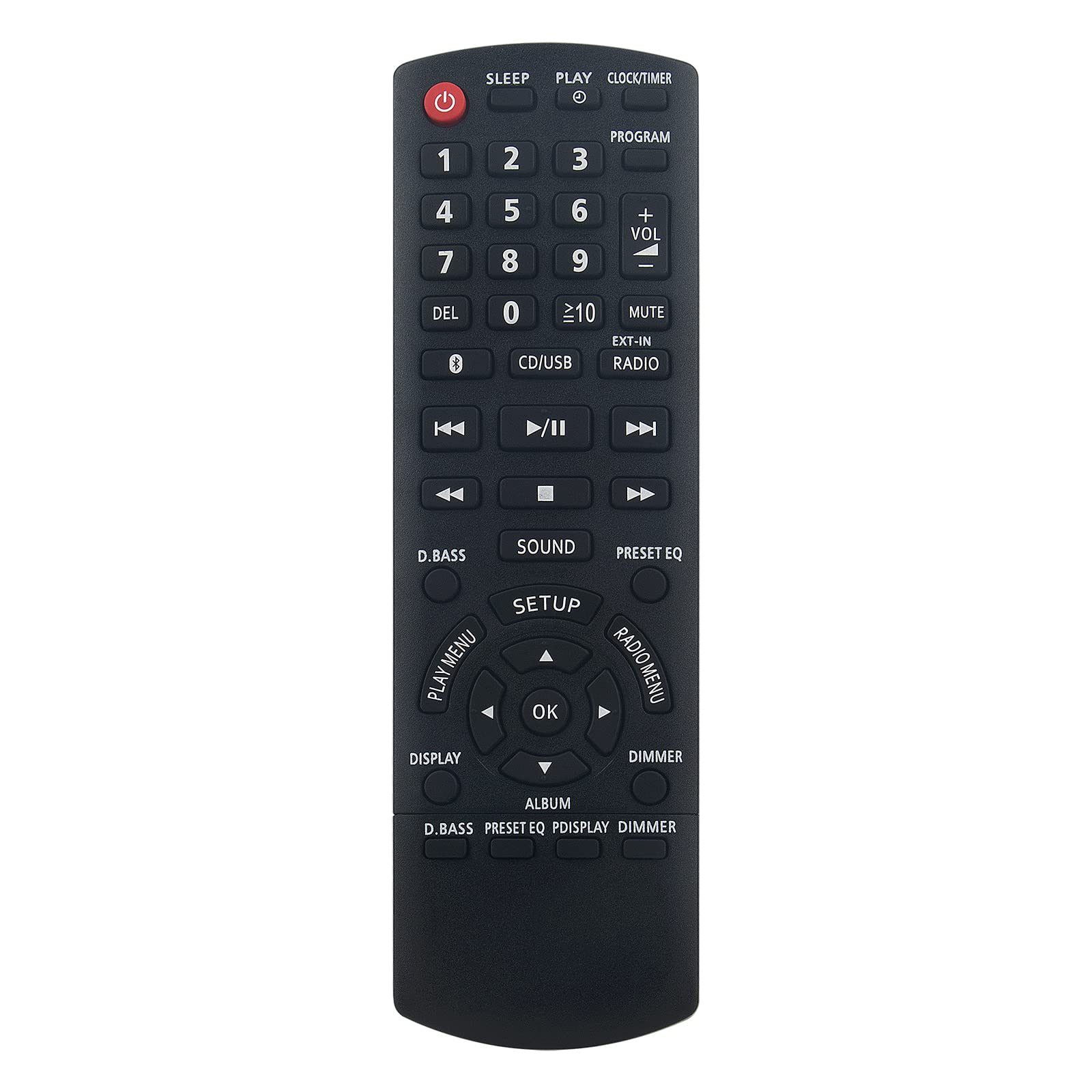 VINABTY N2QAYB001101 Replacement Remote Control Compatible with Panasonic Micro Audio System SC-PMX74 PMX70 SA-PMX7 SC-PMX70 SC-PMX80 SC-PMX94EG-K SC-PMX94 SC-PMX82 SC-PMX84 SB-PMX70 SC-PMX92 SA-PMX90