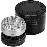 Large Manual Kitchen Spice &amp; Seasoning Grinder, Dual Grind Plates for Fine &amp; Medium Seasoning Texture