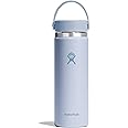 Hydro Flask Wide Mouth vacuum insulated stainless steel water bottle with leakproof closeable lid for cold water drinks, sports, travel, car and school