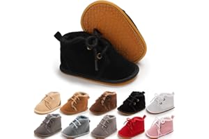 Meckior Baby Booties Newborn Infant Unisex Baby Girls Boys Velvet Rubber Anit-Slip Sole Shoes Toddler Fleece Cozy Winter Warm Prewalker Boots