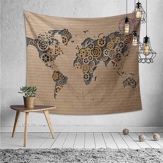 Modern Cute Tapestry for Men Ancient Old Hipster Contemporary Image of