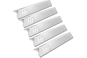 Zemibi 15" Grill Parts for Dyna-Glo, Uniflame 5 Burner, Uniflame GBC1059WB, Backyard Grill Replacement DGF510SBP, GBC1059WB, BY13-101-001-13, BY15-101-001-02, Stainless Steel Heat Plate Shield, 5-Pack