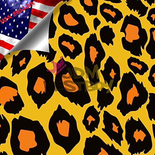 Leopard Jaguar Cheetah Pattern Vinyl Wrap Sticker Decal Film Sheet - 4"X8" Sample