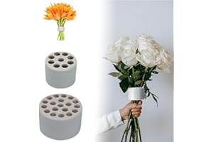 LUOFUAWEI 2PC Spiral Ikebana Stem Holder, Hanataba Flower Arranger Twist Spiral, Stem Holder for Vases, Spiral Flower Stem Holder, Spiral DIY Bouquet Twister Flower Arrangement Holder (Grey, S+L)