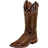 Tony Lama Hays 13" Full Quill for Men - El Paso Collection - Chestnut Leather, San Saba Design, Square Toe