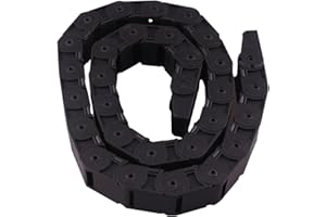 QBGTFAK 1M 18 x 25mm Plastic Open One Side Type CNC Machine Tool Cable Drag Chain Wire Carrier Black (18mm x 25mm)