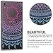 kwmobile TPU Silicone Case for Sony Xperia XA1 Ultra - Crystal Clear Smartphone Back Case Protective Cover - Indian Sun Blue/Dark Pink/Transparent