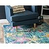 Unique Loom Positano Collection Coastal Modern Bright Colors Starfish Runner Rug_CAP001, 8' 0 x 10' 0, Navy Blue/Teal
