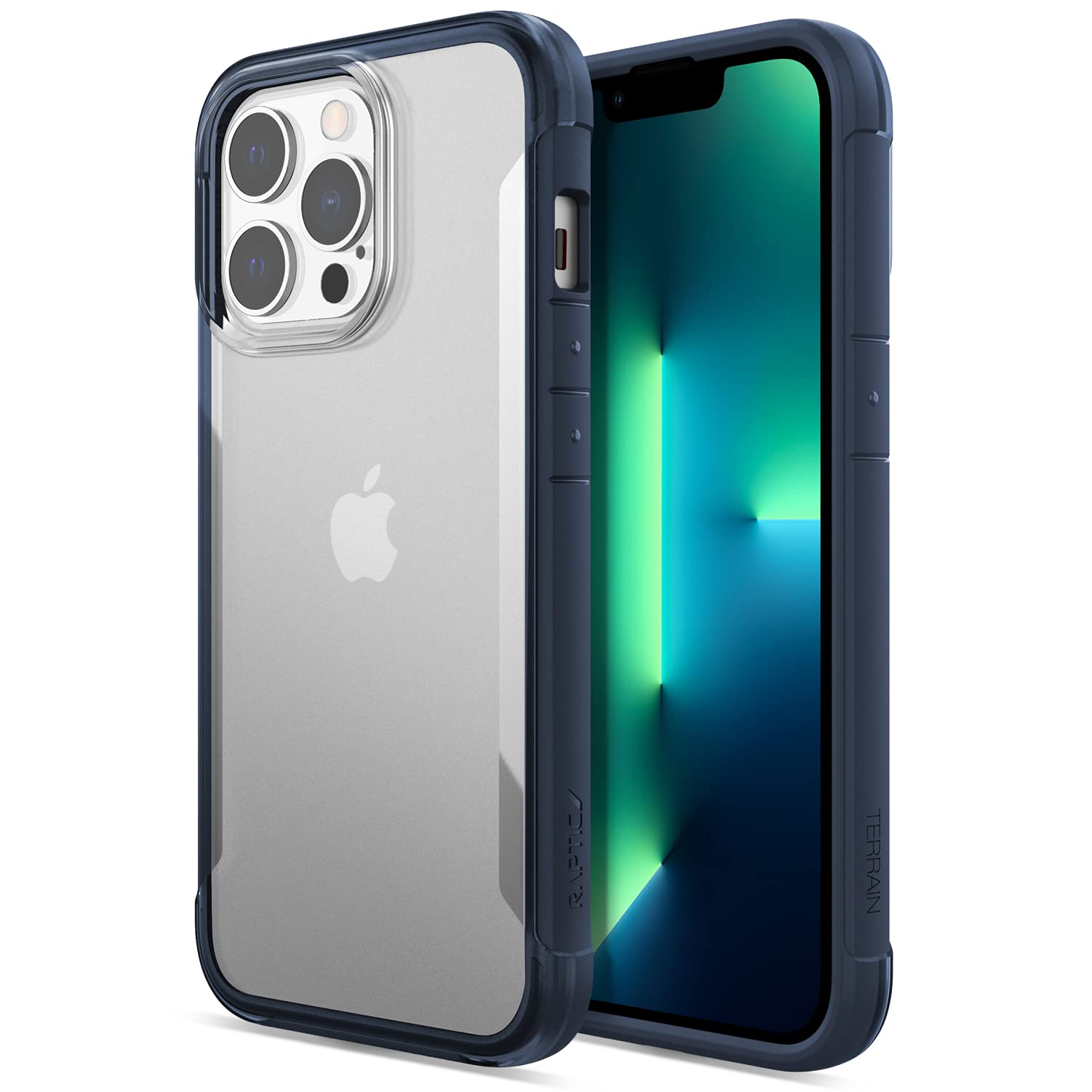 COQUE TERRAIN BIODEGRADABLE 3M BLEU/CLEAR IPHONE 13 PRO