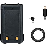 BAOFENG Battery UV-S9 Plus Two Way Radio Rechargable 2800mAh UV-S9X3 Battery Large Capacity with USB Fast Charger Li-ion for UV-S9 Ham Radio (1pc +Cable)
