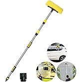 Buyplus 5-12 Foot (20 ft Reach) Car Wash Brush with 12-Inch Soft Bristle, On/Off Switch Telescopic Car Truck Boat Washing Bru