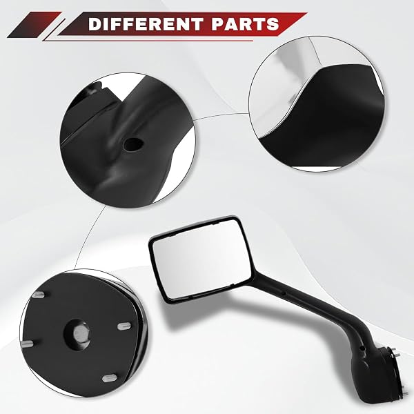 STERLIX CHROME HOOD MIRROR FOR KENWORTH T680 PETERBILT 579 PETERBILT 587 MIRROR OEM REPLACEMENT DRIVER LEFT (DRIVER LEFT SIDE)