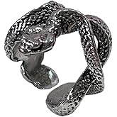 Grmpt Vintage Snake Rings for Men Wome 3D Cobra Rings Punk Python Ring