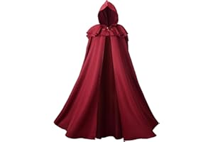 SightYoung Renaissance Cape for Women and Men,Adult Medieval Cloak,Viking Cape with Hood