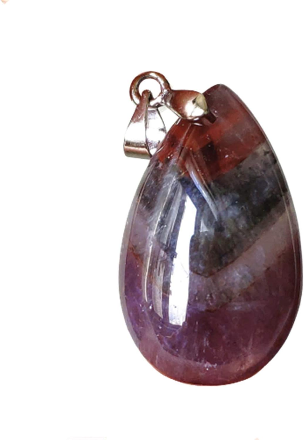 Muko Gemstone Natural Auralite 23 Purple Red Canada Water Drop Women Pendant 26x16x11mm AAAAA