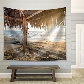 Tropical Beach Vacation - Fabric Wall Tapestry Home Decor - 51x60 inches