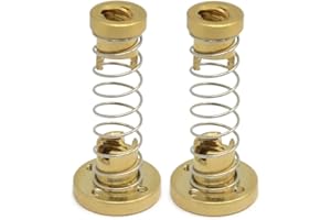 ReliaBot 2pcs T8 Tr8x8 Anti Backlash Spring Loaded Brass Nut Elimination Gap (Acme Thread, 2mm Pitch, 4 Start, 8mm Lead) with 4xM3 Thread for Tr8x8 T8x8 Lead Screw