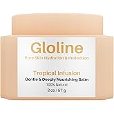 Gloline Tropical Infusion – Natural Skin Superfood Balm for Face & Body with Squalane, Shea Butter, Vitamin E Oil for Skin Nourishment + 6 Antioxidant-Rich Botanicals | Face and Body Moisturizer