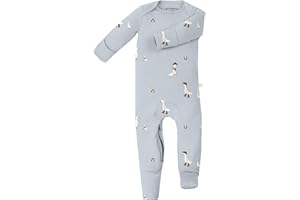 GUNAMUNA Toddler Ultra-Soft Convertible Pajama for Babies | Footie Romper Sleeper with Diaper Zipper for Easy Changing