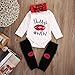 3 PC Newborn Infant Baby Boy Girl Daddy's Red Lips Dot Headband Romper Outfits