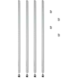 Alera ALESW59PO36SR Stackable Posts For Wire Shelving, 36" High, Silver (Pack of 4)