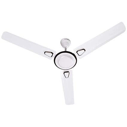 Crompton Metal-Aluminum Super Briz Deco 48-Inch Ceiling Fan (White/Brown)