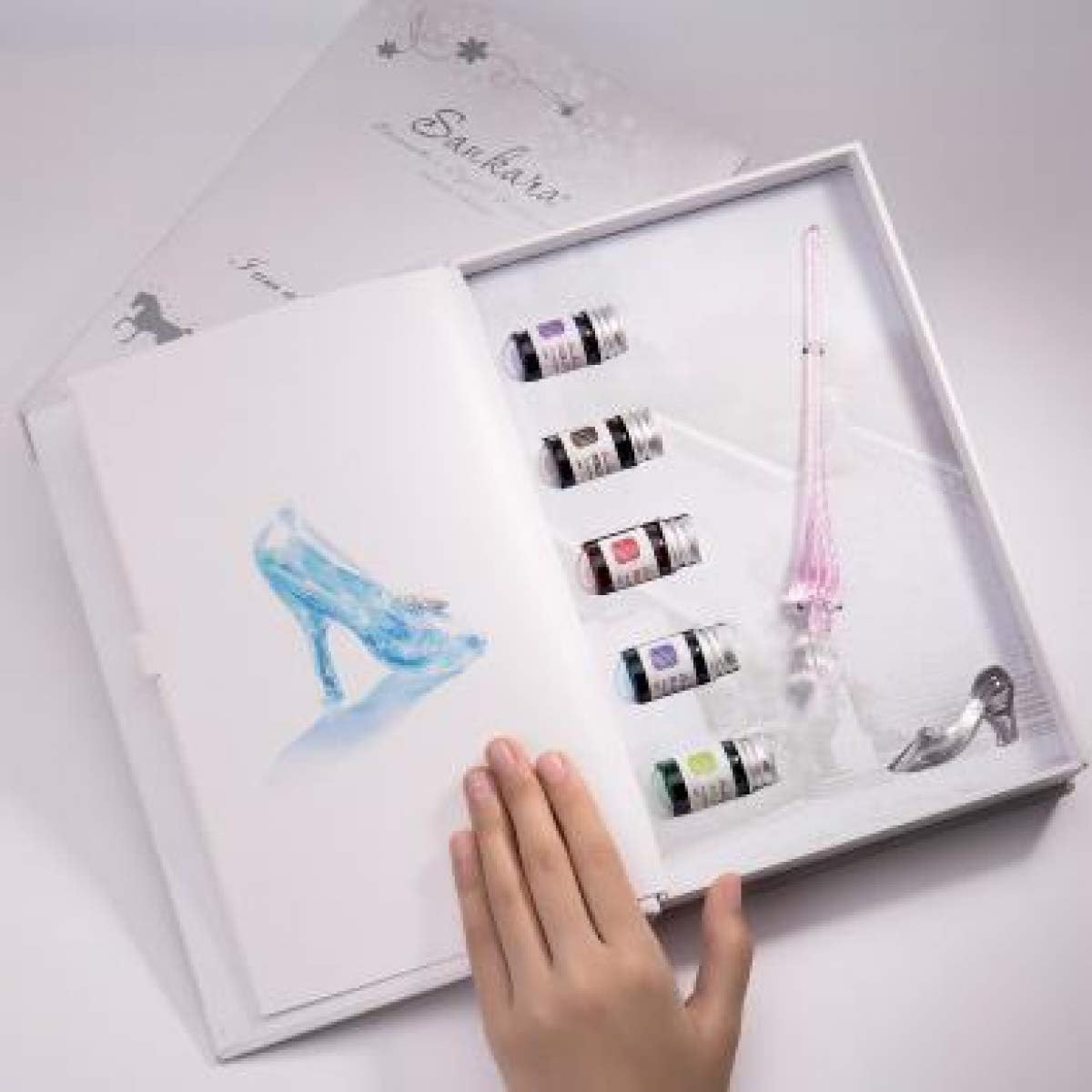 free shipping Crystal glass dip pen set ink pen with gift box,3