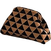 DIHKLCIO Clutch Purses for Women 2026 Summer Beach Woven Crochet Bag Dumpling Striped Ruched Cloud Purse Evening Handbag