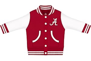 Creative Knitwear College Baby Varsity Jacket Lightweight - Team Logo, Multiple Colors, Unisex, (0 Months - 4T)