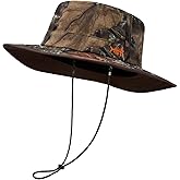 BASSDASH UPF 50+ Water-Resistant Fishing Bucket Hat with Laser Perforated Mesh Adjustable for Men Women Outdoor Hiking