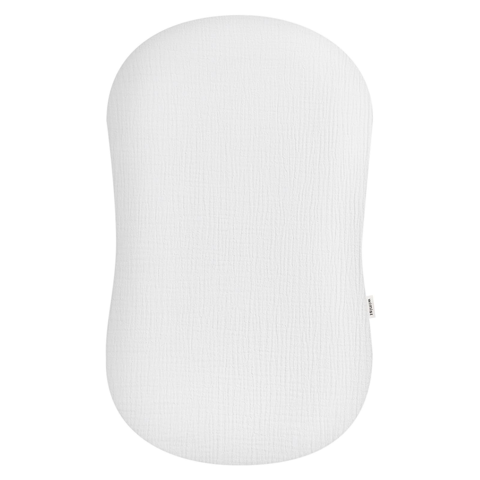 Photo 1 of Wimist Muslin Baby Lounger Cover, Newborn Lounger Cover, Soft Cotton Breathable Lounger Pillow for Boys Girls Infant, Cover Only (White)