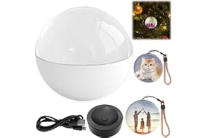 Memory Orb Christmas Ornament, Custom Video Sphere LED Lamp, 3D Ultrasound Video Personalized Memory Orb Ball, USB Rechargeab