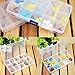 CUMUO 3pcs 15 Clear Adjustable Jewelry Bead Organizer Storage Box Container Case (15 Grids)