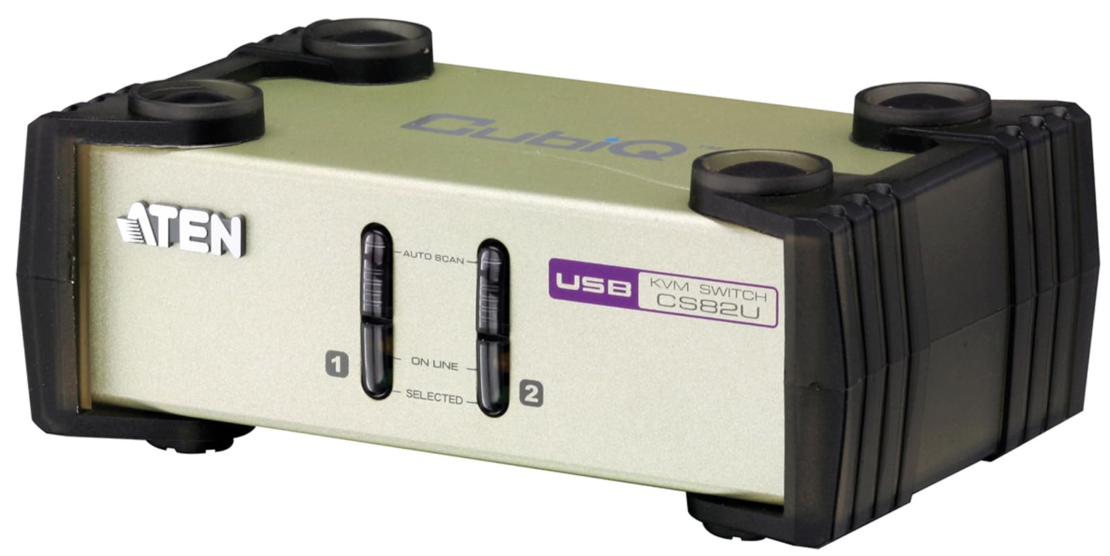 Aten CS82U Metal 2-Port PS2/USB Desktop KVM Switch with Cable Sets