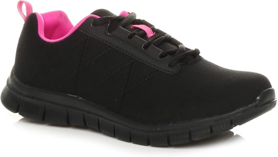 black memory foam trainers ladies