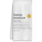 Fuasei Human Sunshine Gifts Kitchen Towels, Human Sunshine Gifts for Women, Thank You Gifts for Women Men, Appreciation Gifts for Coworkers Boss Employee Teacher Nurse Volunteer, 16x24 Inch