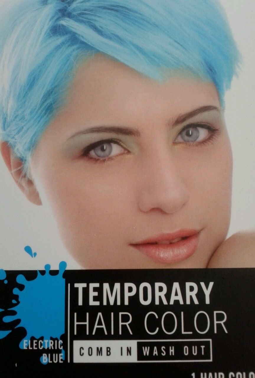 Temporary Hair Color Electric Blue Comb in / Wash Out