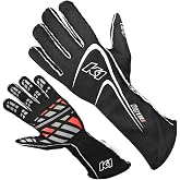 K1 Race Gear K1 Track 1 Youth Nomex&reg; Auto Racing Gloves - SFI 3.3/5 - Black - 2XS