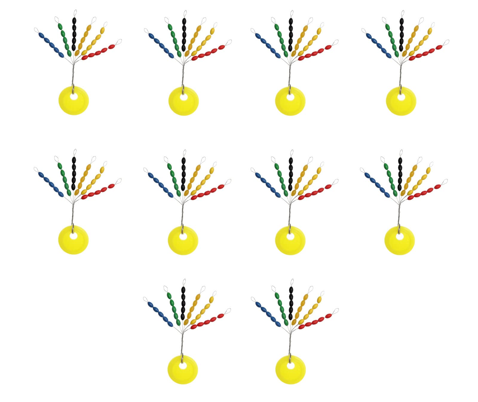 Drchoer Fishing Bobber Stoppers Line Stops: 300pcs Sinker Float Stops for Bass Fishing - Texas Rig Weight Stoppers Multicolor Size Large