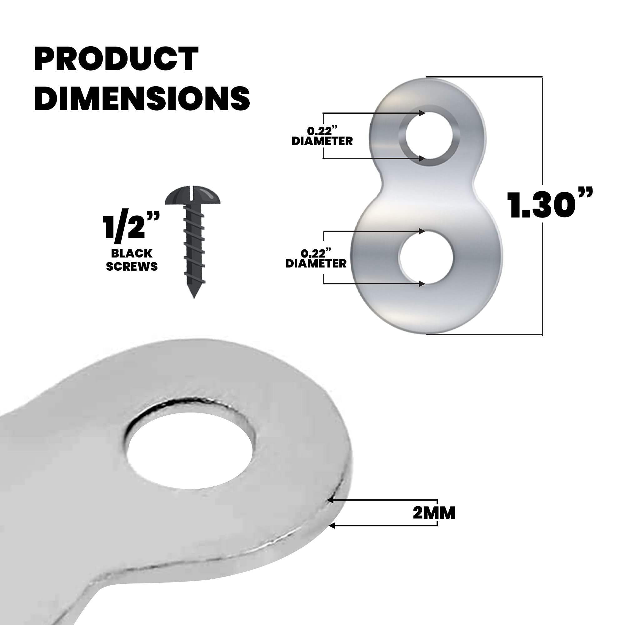 Mua Performore 40 Pack of Figure 8 Shaped Steel Desk Top Fastener Clips ...