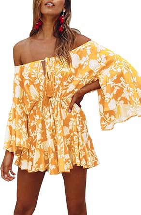 yellow short sundress