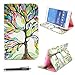Haocoo 2881052 Stylish Art Printed PU Leather Stand Protective Case with Card Slots for Samsung Galaxy Tab 4 - Tree of Life