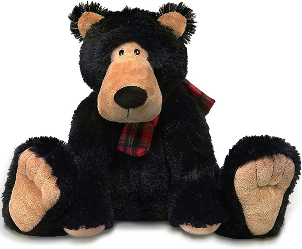AMERLL Soft Teddy Bear Stuffed Animal Plush Bear Durable Stuffed Animal Teddy Bear Plush Toy Gifts for Toddler Girls Kids,Black,15.7 inches: Toys & Games