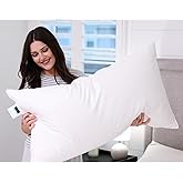 Globon Luxury Down Pillow King Size, Firm Hotel Collection Bed Pillow with 100% Cotton Cover, Down Surrounded Feather Pillow, 20x36 Inches (1 Pack)