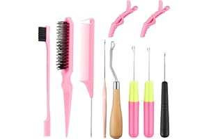 SWEET VIEW Crochet Hooks for Hair Set with 5pcs Different Size Crochet Needle, Latch Hook for Passion Twist Crochet Hair Extensions