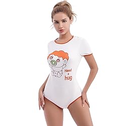 Sexy Pajamas For Women Short Sleeve Button Crotch