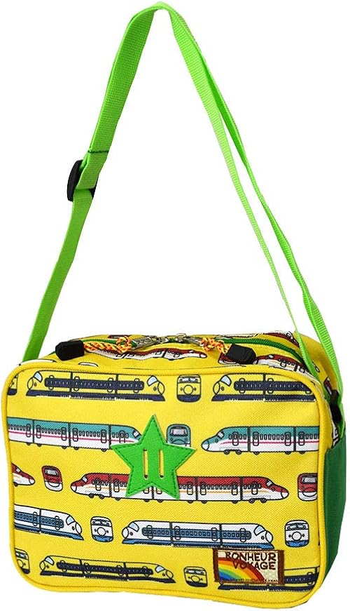Amazon キッズ バッグ 新幹線 スター 乗り物 男の子 ショルダーバッグ ななめ掛け 幼稚園 保育園 通園 かばん 園児 習い事 レッスンバッグ Kids モメンタムキッズ おしゃれ バック イエロー ノーブランド品 ショルダーバッグ ポシェット