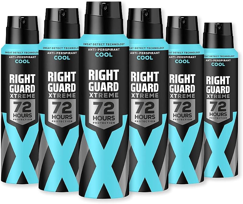 Right Guard Xtreme Cool Anti-Perspirant Spray 6 x 150 ml Multipack
