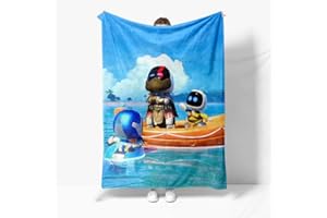GUANKE Boys Astro Bot Blankets Astro Bot 3D Figure Printed Flannel Blanket - Soft Nap Blanket Flannel Thermal Blanket (G,XS: 40in x 60in)